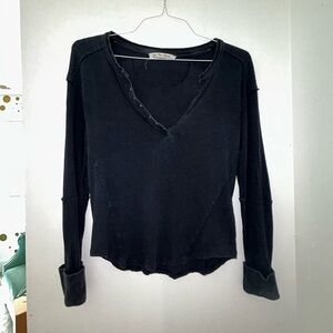 Free People Navy Long Sleeve